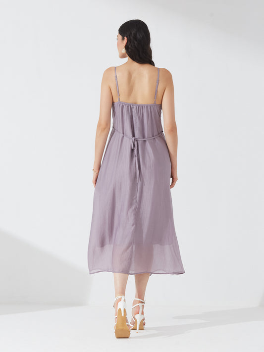 Lavender Bloom Dress with Shrug