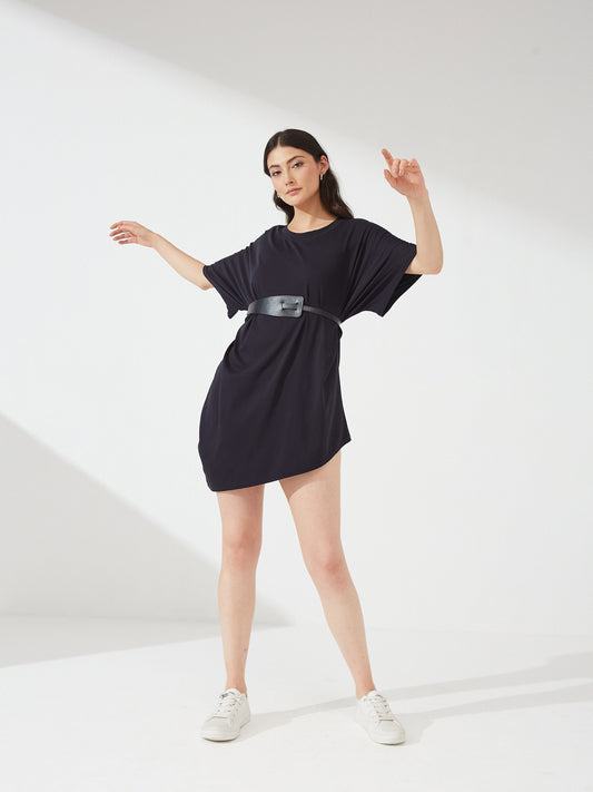 T-shirt dress with belt