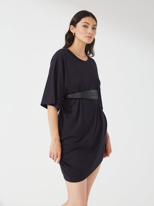 T-shirt dress with belt