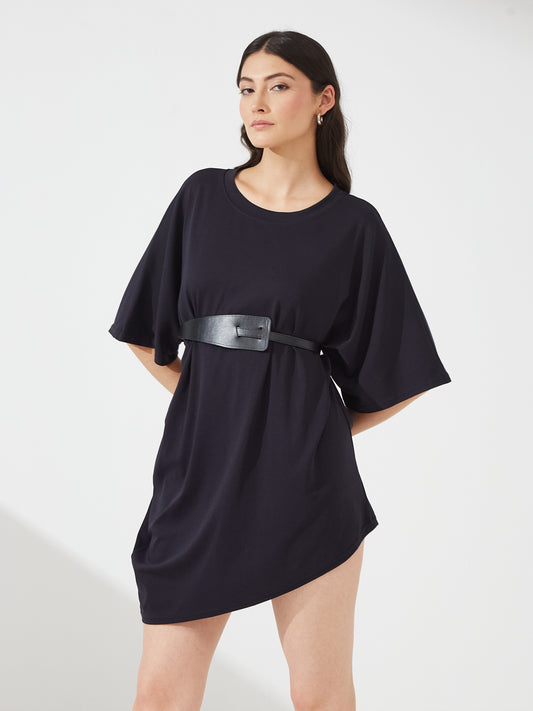 T-shirt dress with belt