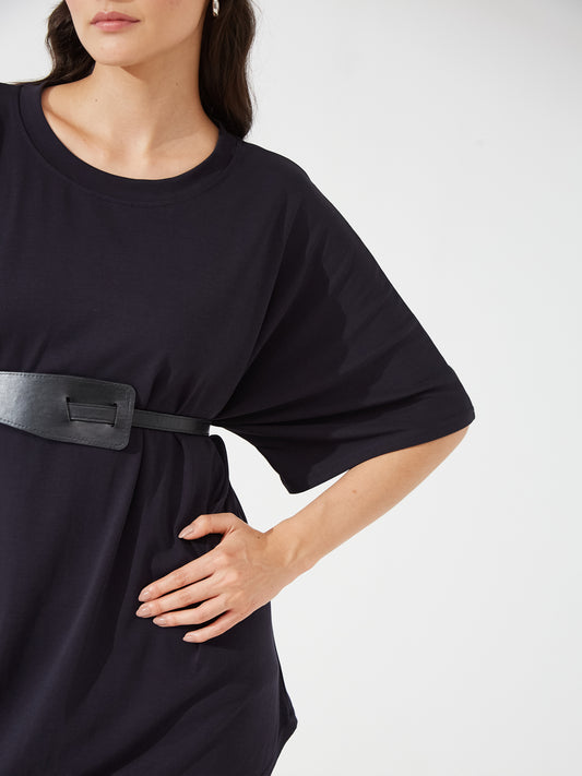 T-shirt dress with belt