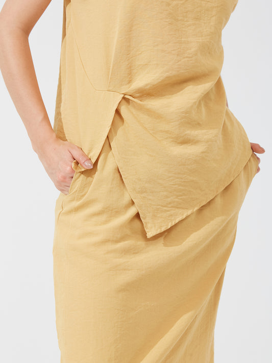 Golden Mustard Draped Set