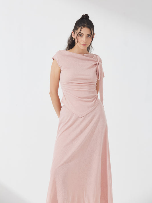 Dusty Pink Ruched Co-ord Set