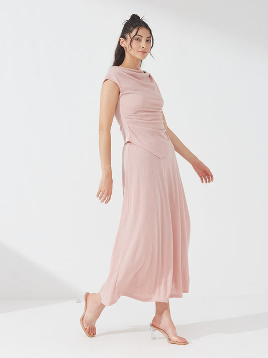 Dusty Pink Ruched Co-ord Set