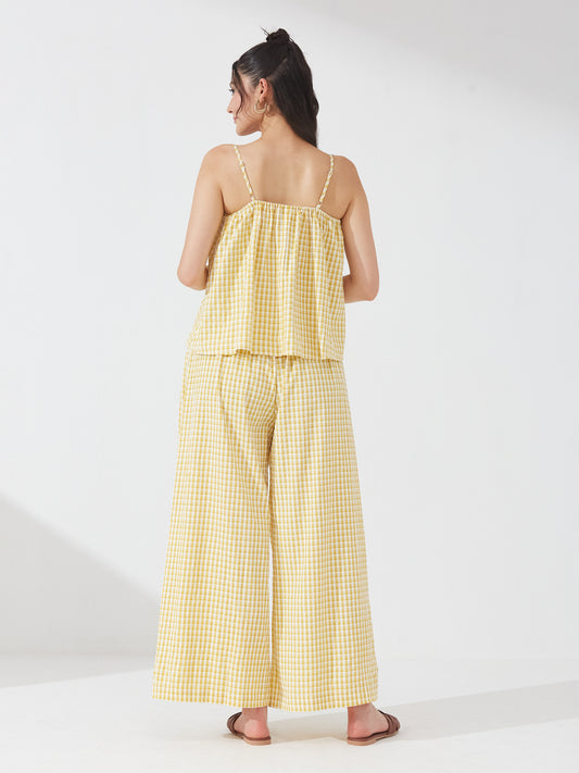 Sunny Checkered Yellow Co-ord Set