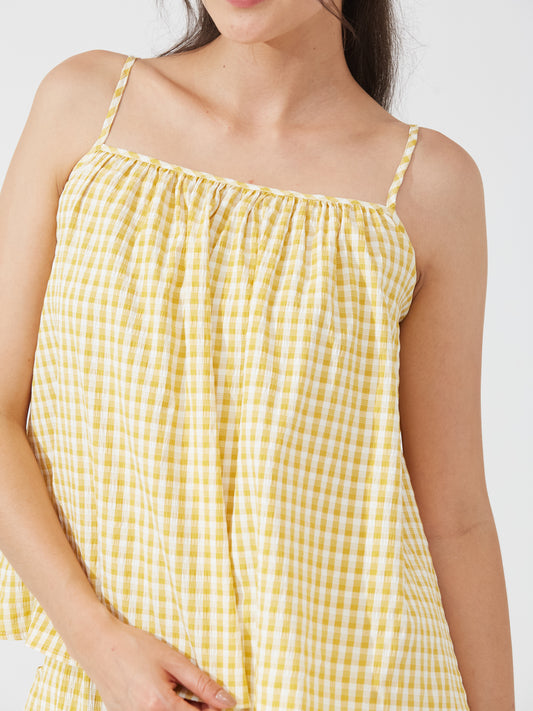Sunny Checkered Yellow Co-ord Set