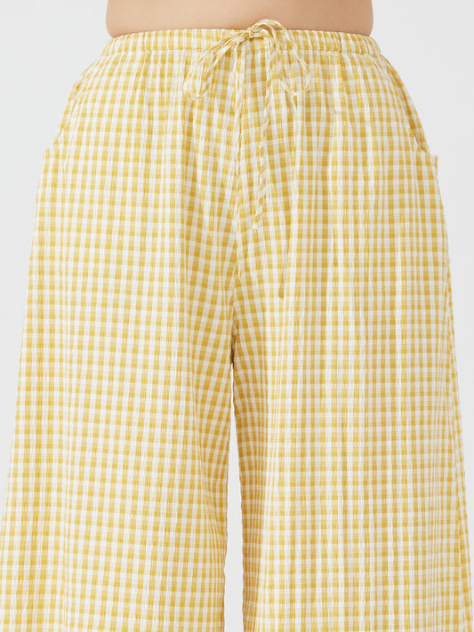Sunny Checkered Yellow Co-ord Set