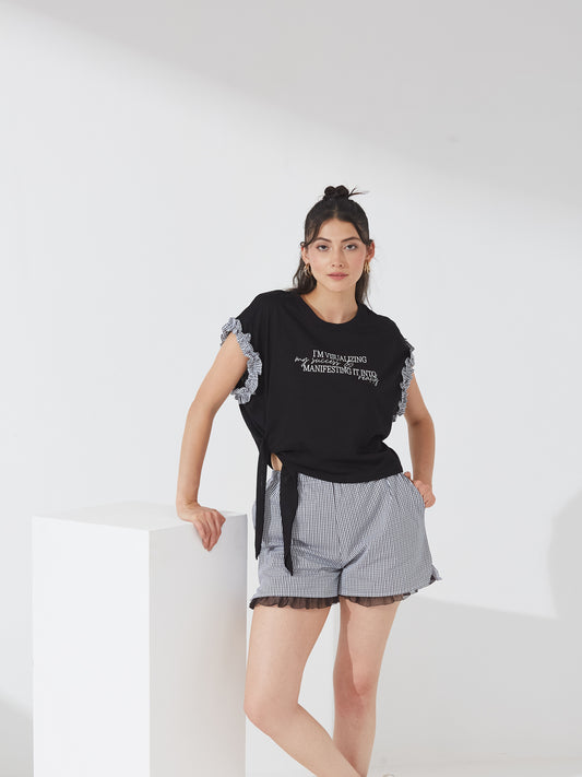 Monochrome Slogan Co-ord Set