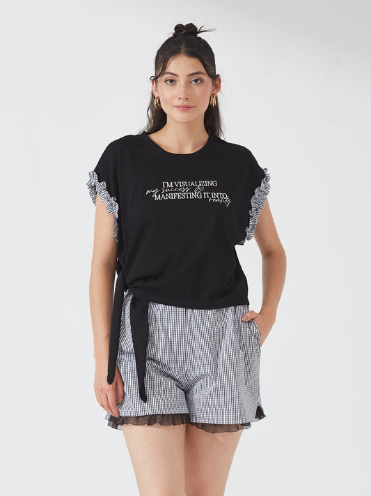 Monochrome Slogan Co-ord Set