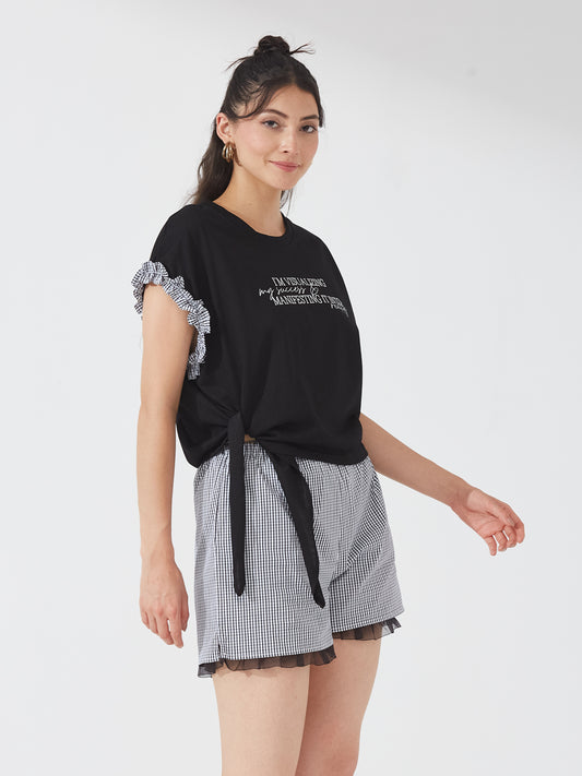 Monochrome Slogan Co-ord Set