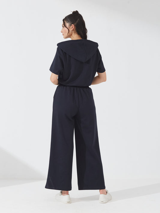 Navy Blue Zipped Lounge Co-ord (SET of 3)