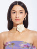 White Crochet flower choker