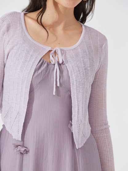 Lavender Bloom Dress with Shrug