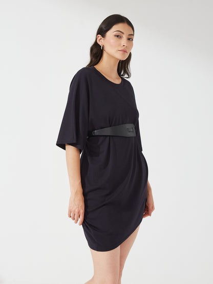 T-shirt dress with belt