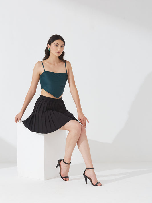 Classic Black Pleated Skirt
