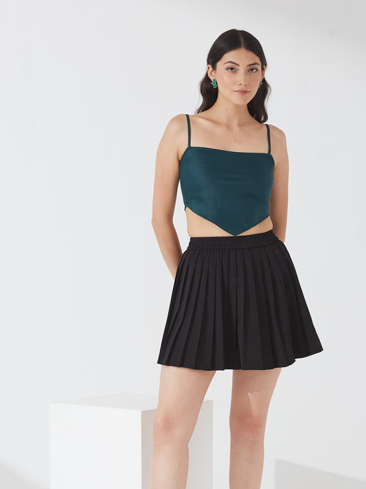 Classic Black Pleated Skirt