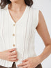 Ivory Ribbed Vest