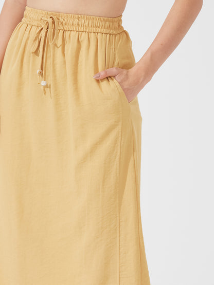 Golden Mustard Draped Set