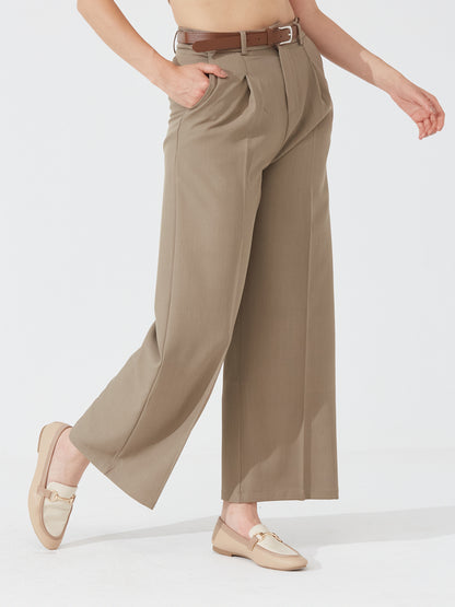 Tailored Pants with tan belt