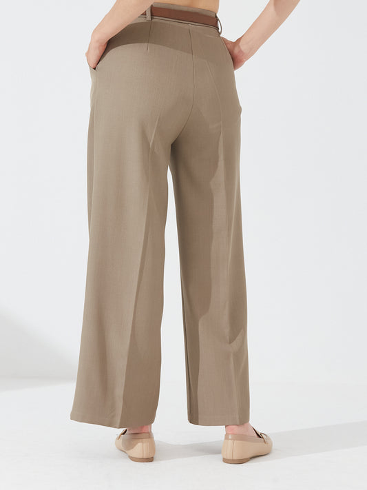 Tailored Pants with tan belt
