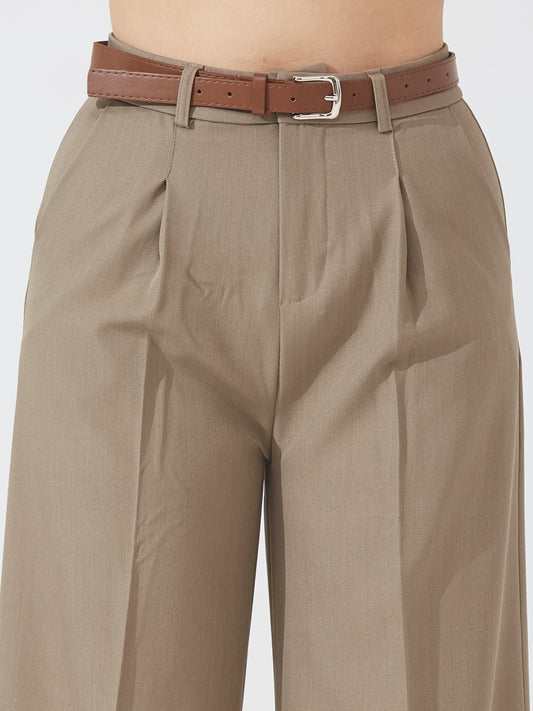 Tailored Pants with tan belt