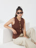 Chocolate Button Down Vest