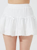 Ruffled White Mini Skirt