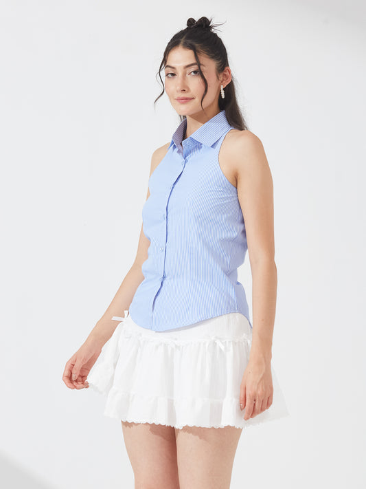 Pinstripe Halter Shirt
