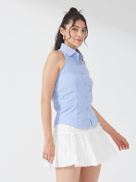 Pinstripe Halter Shirt