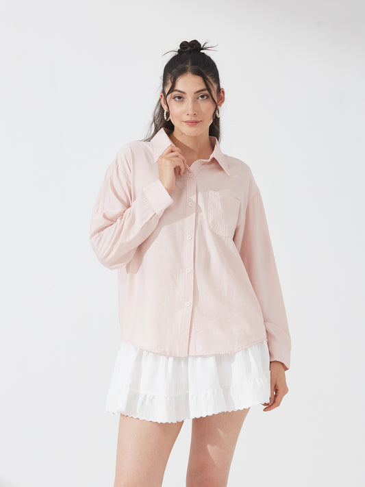 Blush Pink Oversized Shirt