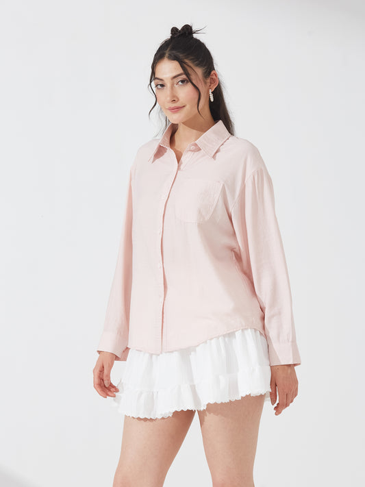 Blush Pink Oversized Shirt