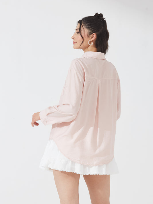 Blush Pink Oversized Shirt