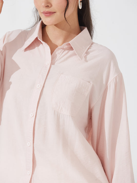 Blush Pink Oversized Shirt