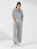 Grey Polo Neck Co-ord with Wide Pants