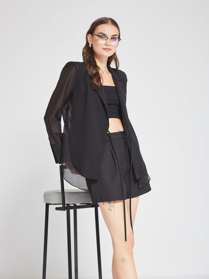 Sheer Organza Blazer