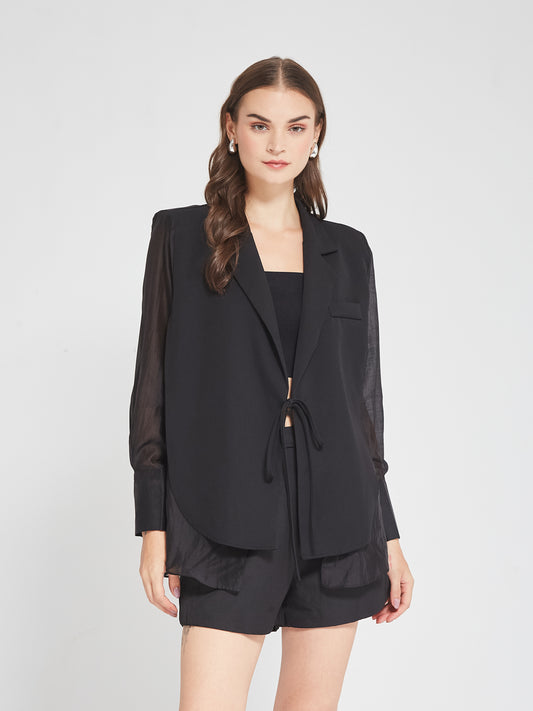 Sheer Organza Blazer