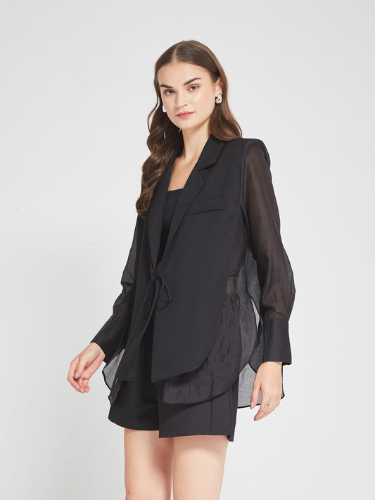 Sheer Organza Blazer