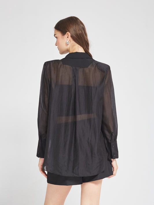 Sheer Organza Blazer