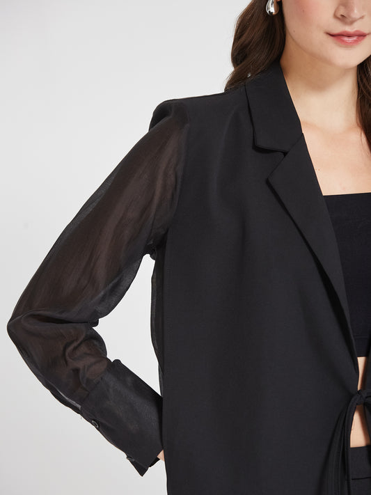 Sheer Organza Blazer
