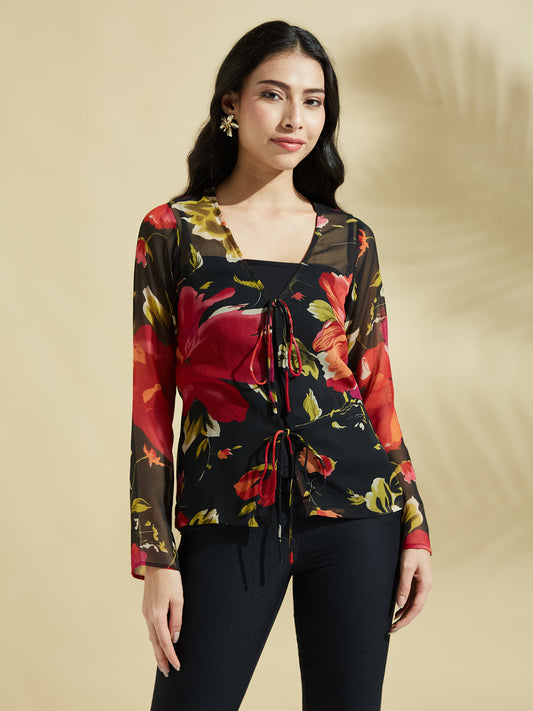 Floral Print Shrug