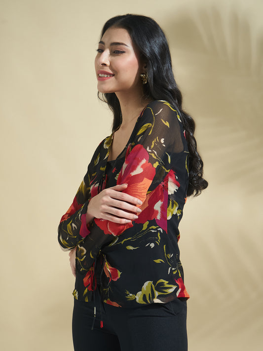 Floral Print Shrug