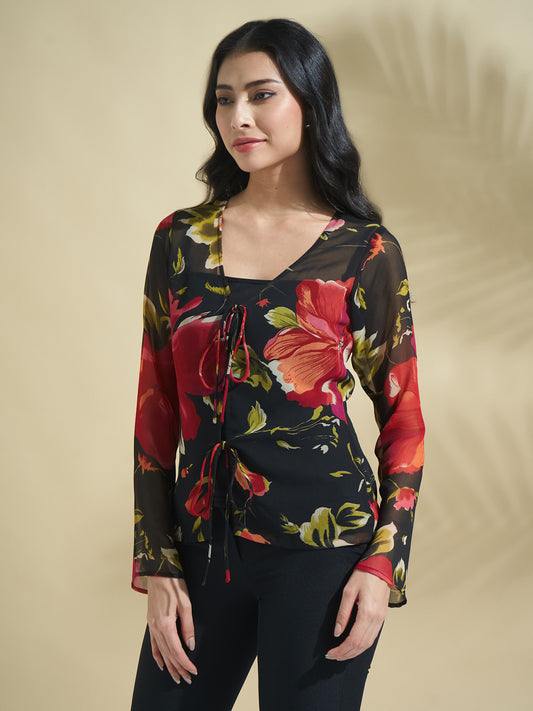 Floral Print Shrug