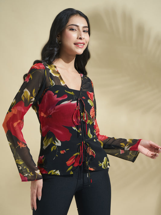 Floral Print Shrug