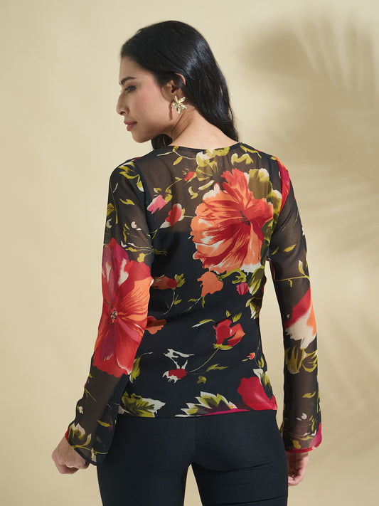 Floral Print Shrug
