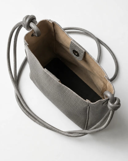 Metallic Silver Mini Crossbody Bag with Pouch – 2-in-1 Set
