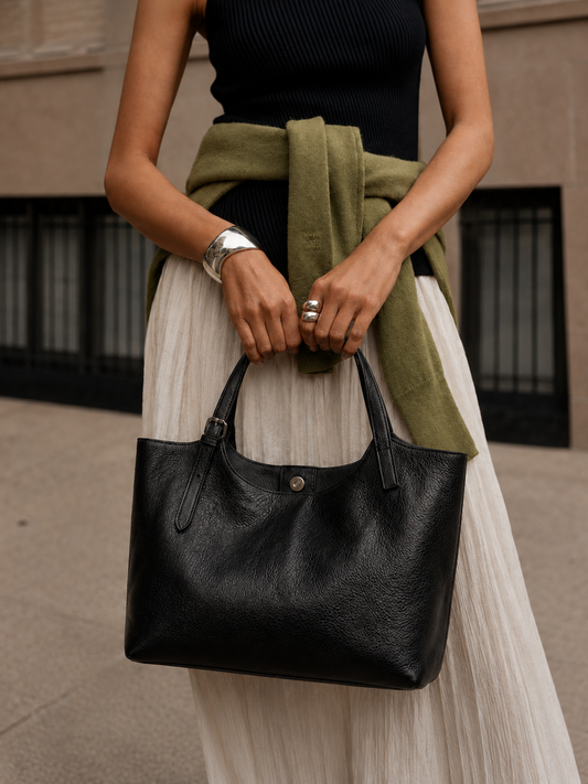 Midnight Black Tote Bag – Everyday Luxury Carry