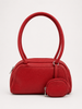Classic Red Mini Shoulder Bag with Coin Pouch