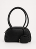 Classic Black Mini Shoulder Bag with Coin Pouch
