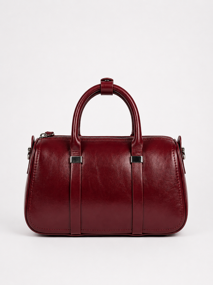 Luxury Red Barrel Handbag