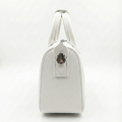 Premium Ivory Barrel Handbag with Detachable Sling